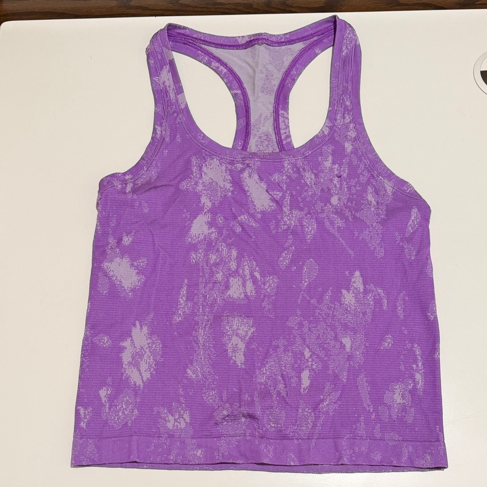 Lululemon Athletica Purple Abstract Tank Top